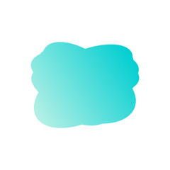 A simple cut out transparent cloud shape design element.
