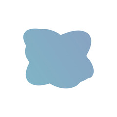 A simple cut out transparent cloud shape design element.