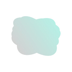 A simple cut out transparent cloud shape design element.