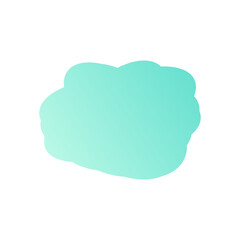 A simple cut out transparent cloud shape design element.