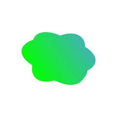 A simple cut out transparent cloud shape design element.