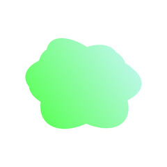 A simple cut out transparent cloud shape design element.