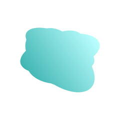 A simple cut out transparent cloud shape design element.