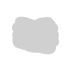 A simple cut out transparent cloud shape design element.