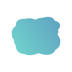 A simple cut out transparent cloud shape design element.