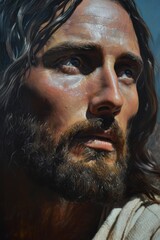 close up portrait jesus christ --ar 2:3 --v 6 Job ID: 9133d94b-7780-4072-b2d3-2458bb957f80