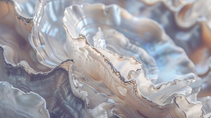 Seashell surface texture close up
