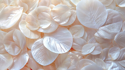 Background with mother of pearl leaves
 - obrazy, fototapety, plakaty