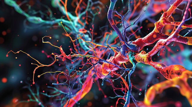 A captivating 3D rendering portraying the dynamic flow of lymphatic fluid through vessels, with vibrant colors illustrating the movement and transport within the lymphatic system,