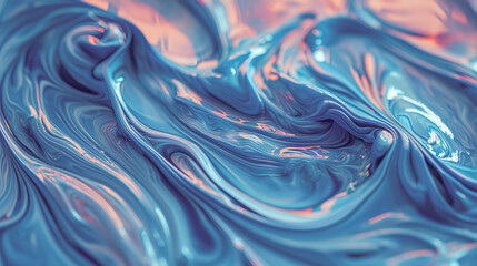 Obraz premium Strokes of blue paint close up 