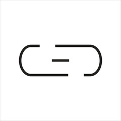 paper clip vector icon line template