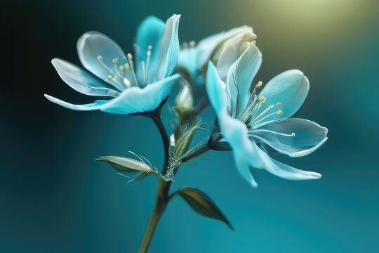 blue water  flower
