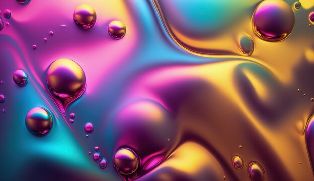 abstract and shiny iridescent holographic texture backdrop