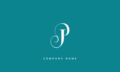 Fototapeta premium JP, PJ, J, P Abstract Letters Logo Monogram