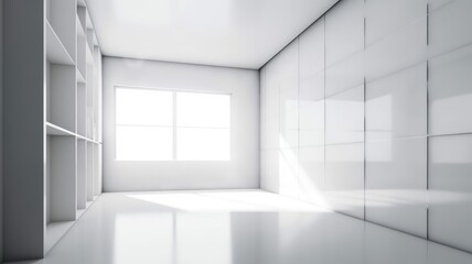 Fototapeta premium designer and modern 3d empty living or dining room concept