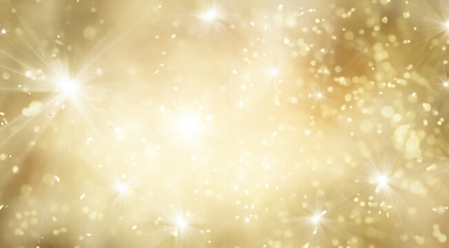 Abstract gold and bright glitter for new year background