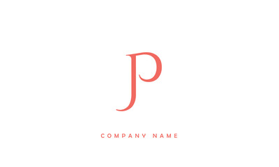 JP, PJ, J, P Abstract Letters Logo Monogram