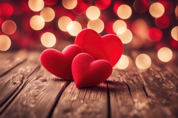 Obraz premium saint valentine's day background with copy space. Holiday love backdrop with hearts