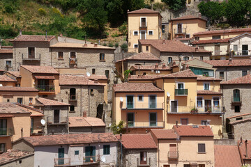Fototapeta premium View of Castelmezzano, historic town in Basilicata, Italy
