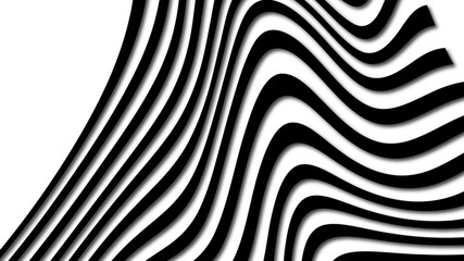 Abstract background in black and white with wavy lines pattern. Set of layouts with wavy lines. Twisted duotone backgrounds. Abstract pattern from lines, halftone effect. Black and white texture...