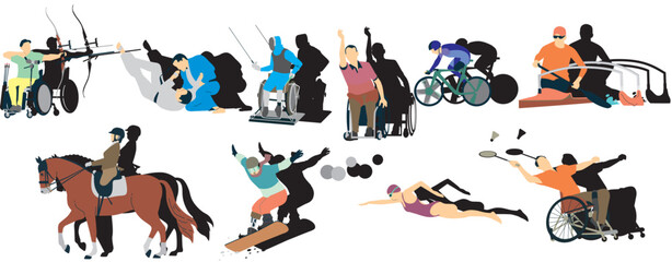 set of Paralympic people