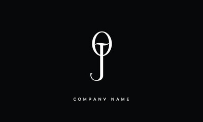 JO, OJ, J, O Abstract Letters Logo Monogram