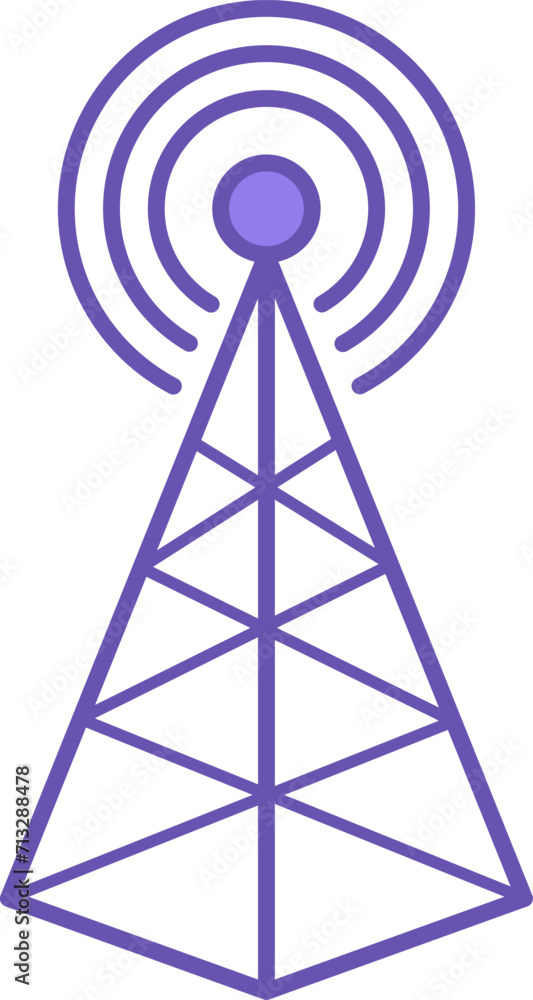 Poster 5g color icon. wireless internet connection. vector illustration of a 5g internet distributing devic