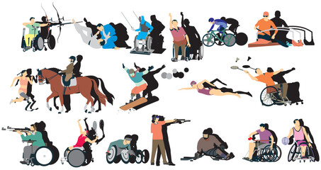 Fototapeta premium Paralympic sports persons