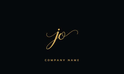 JO, OJ, J, O Abstract Letters Logo Monogram