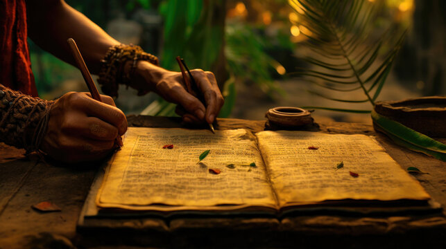 Visual Tribute: Ancient Sanskrit Literature and Manuscripts