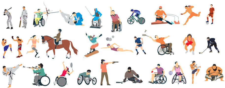 sports set isolated in white