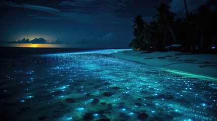 Marine Magic: Bioluminescent Plankton in Maldives