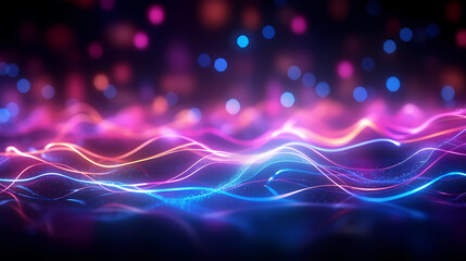 Abstract background and data transfer concept, abstract line art background