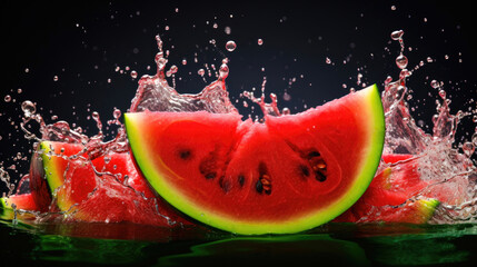 Watermelon Splash: A Refreshing Summer Moment