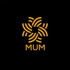 MUM Letter logo design template vector. MUM Business abstract connection vector logo. MUM icon circle logotype.
