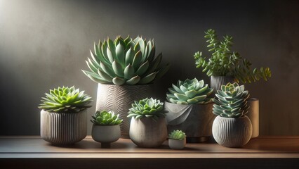 plant in a vase an elegant display of various succulent plants