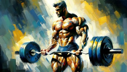 man lifting weights in gym