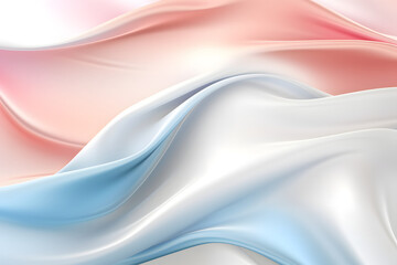 abstract soft blue and pink color wavy textile background, metallic, light bronze and white, luminescence, with soft edges, light white and light orange