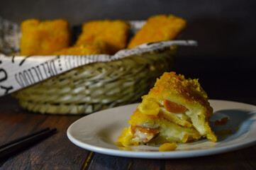 Risoles Mayonnaise or risoles mayo is breaded deep fried pastry make crunchy outside and melted...