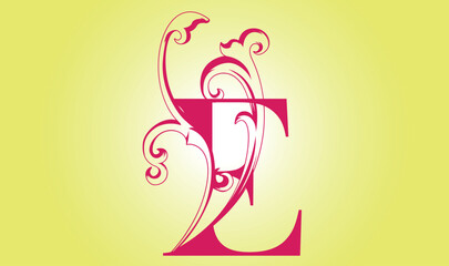 Elegant letter E. Graceful royal style. Calligraphic beautiful logo. Vintage drawn emblem for book design, brand name, business card, Restaurant, Boutique, Hotel. Vector illustration