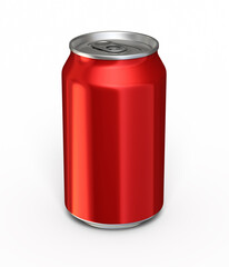 Drink Red Cans (isolated on white and clipping path)