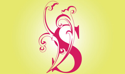 Elegant letter S. Graceful royal style. Calligraphic beautiful logo. Vintage drawn emblem for book design, brand name, business card, Restaurant, Boutique, Hotel. Vector illustration