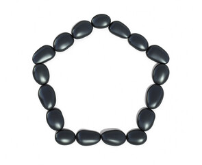 Zen stones pentagon form (isolated on white and clipping path)