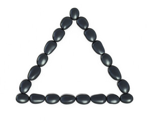 Zen stones triangle form (isolated on white and clipping path)