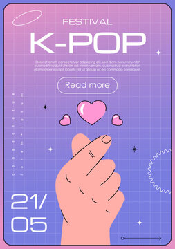 K pop poster vector