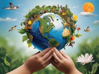 earth, globe, hand, world, planet, environment, global, holding, business, concept, map, hands, ecology, care, protection, blue, save, eco, sphere, nature, environmental, green, ball, 