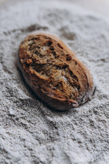 A bread on a wholegrain flour, bakery