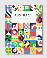 Abstract swiss poster vector