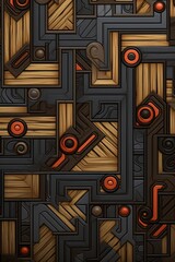 Ebony tiles, seamless pattern, SNES style