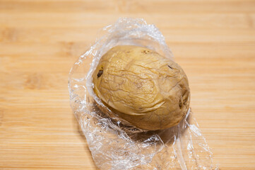 レンチンしたジャガイモ　